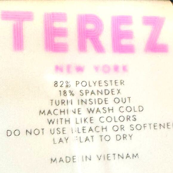 Terez Women's Black White Leopard Print Scoop Neck Sports Bra M - Picture 3 of 3